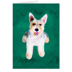 Miniatur Schnauzer Dog Aquarellmalerei