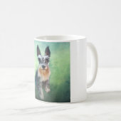Miniatur Schnauzer Dog Aquarellmalerei Kaffeetasse (VorderseiteRechts)