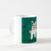 Miniatur Schnauzer Dog Aquarellmalerei Kaffeetasse (Vorderseite Links)