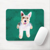 Miniatur Schnauzer Dog Aquarellmalerei Mousepad (Mit Mouse)