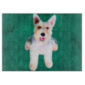 Miniatur Schnauzer Dog Aquarellmalerei Schneidebrett (Vorderseite)