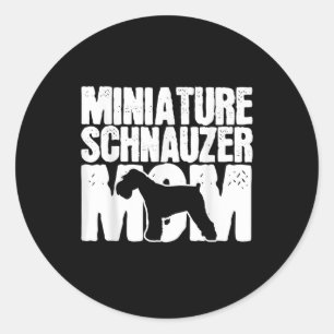 Miniatur Schnauzer Dog Mama Mama Mors Tagesgeschen Runder Aufkleber