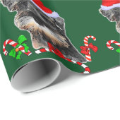Miniatur-Schnauzer für Weihnachtsmannmütze-Umschla Geschenkpapier (Rolleneckpunkt)