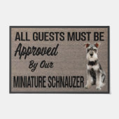 Miniatur Schnauzer-Geschenk, Personalisiert, kunde Fußmatte (Vorderseite)
