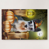 Miniatur Schnauzer Halloween-Puzzle. Puzzle (Horizontal)