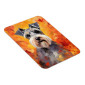 Miniatur Schnauzer HerbstErntedank Magnet (Rechte Seite)
