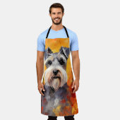 Miniatur Schnauzer HerbstErntedank Schürze (Getragen)