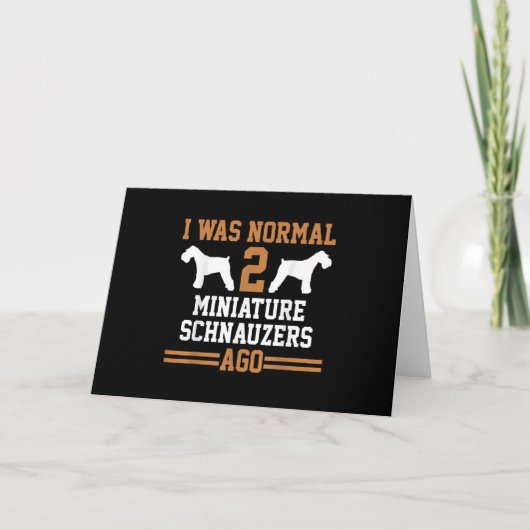 Miniatur Schnauzer Hund 2 Zwei Hundeausbilder Schu Dankeskarte (Vorderseite)