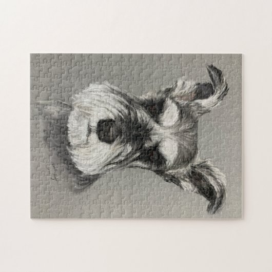 Miniatur Schnauzer Hund Art Puzzle. Puzzle (Horizontal)