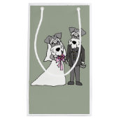 Miniatur Schnauzer-Hundebricht und Groomehe Kleine Geschenktüte (Vorderseite)