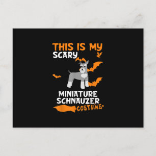 Miniatur Schnauzer Kostüm Halloween Lazy Beängstig Ankündigungspostkarte