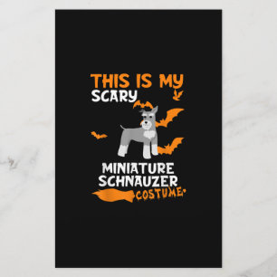 Miniatur Schnauzer Kostüm Halloween Lazy Beängstig Briefpapier