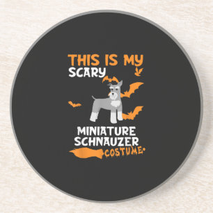 Miniatur Schnauzer Kostüm Halloween Lazy Beängstig Getränkeuntersetzer