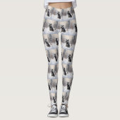 Miniatur Schnauzer lassen es Schnee Weihnachten Leggings (Vorderseite)