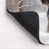 Miniatur Schnauzer lassen es Schnee Weihnachten Mousepad (Ecke)