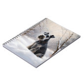 Miniatur Schnauzer lassen es Schnee Weihnachten Notizblock (Linke Seite)