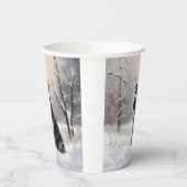 Miniatur Schnauzer lassen es Schnee Weihnachten Pappbecher (Links)