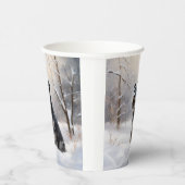 Miniatur Schnauzer lassen es Schnee Weihnachten Pappbecher (Rechts)