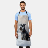 Miniatur Schnauzer lassen es Schnee Weihnachten Schürze (Getragen)