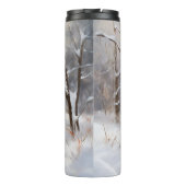 Miniatur Schnauzer lassen es Schnee Weihnachten Thermosbecher (Rückseite)