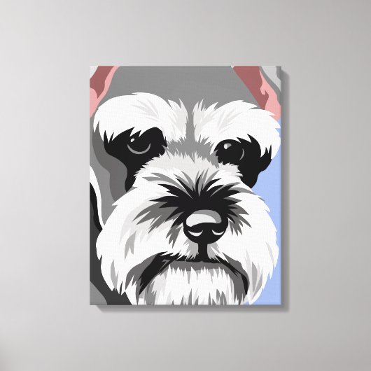 Miniatur Schnauzer Leinwand Art (Vorderseite)
