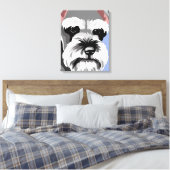 Miniatur Schnauzer Leinwand Art (Insitu (Schlafzimmer))