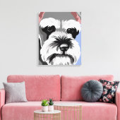 Miniatur Schnauzer Leinwand Art (Insitu (Wohnzimmer))