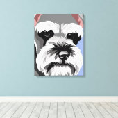 Miniatur Schnauzer Leinwand Art (Insitu (Holzboden))