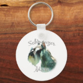 Miniatur Schnauzer Mama 2 Schlüsselanhänger (Rückseite)