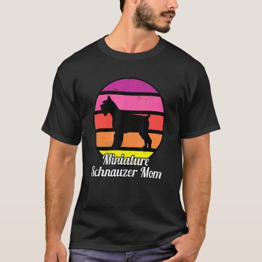 Miniatur Schnauzer Mama I Retro Mini Schnauzer T-Shirt (Vorderseite)
