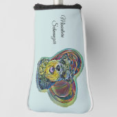 Miniatur Schnauzer mit Herz-Pop Kunst Golf Headcover (Rotieren 90)