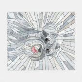 Miniatur Schnauzer Mosaik Art Fleecedecke (Vorderseite (Horizontal))