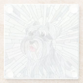 Miniatur Schnauzer Mosaik Art Glasuntersetzer (Rückseite)