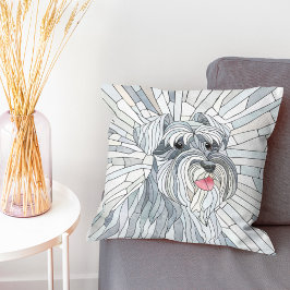 Miniatur Schnauzer Mosaik Art Kissen