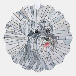 Miniatur Schnauzer Mosaik Art Ornament Karte