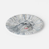 Miniatur Schnauzer Mosaik Art Pappteller (Schrägansicht)