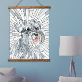 Miniatur Schnauzer Mosaik Art Wandteppich Mit Holzrahmen
