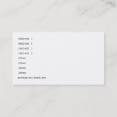 Miniatur Schnauzer Neck Tie Pet Business Cards Visitenkarte (Rückseite)