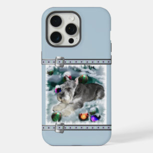Miniatur Schnauzer Niedlich Blue Weihnachtsfeierta iPhone 15 Pro Max Hülle