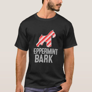 Miniatur Schnauzer Peppermint Bark Weihnachtshund T-Shirt