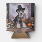 Miniatur Schnauzer Pumpkins Halloween Beängstigend Dosenkühler (Vorderseite)