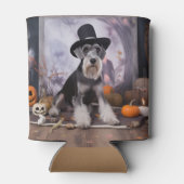 Miniatur Schnauzer Pumpkins Halloween Beängstigend Dosenkühler (Rückseite)