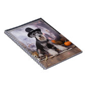 Miniatur Schnauzer Pumpkins Halloween Beängstigend Notizblock (Rechte Seite)