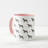 Miniatur Schnauzer und Herz-Tasse Tasse (Vorderseite Links)