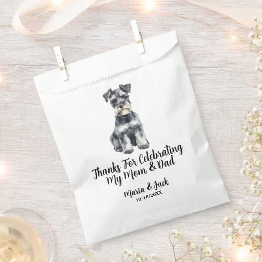 Miniatur Schnauzer Vollfarbenprägung Pet Wedding Geschenktütchen (Ausgeschnitten)