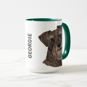 Miniatur Schnauzer Wasserfarbe Personalisiert Tasse