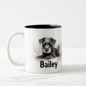 Miniatur Schnauzer Wasserfarbe Tasse (Links)