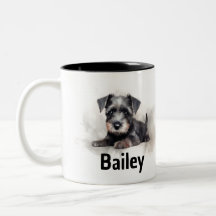 Miniatur Schnauzer Wasserfarbe Tasse