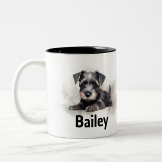 Miniatur Schnauzer Wasserfarbe Tasse