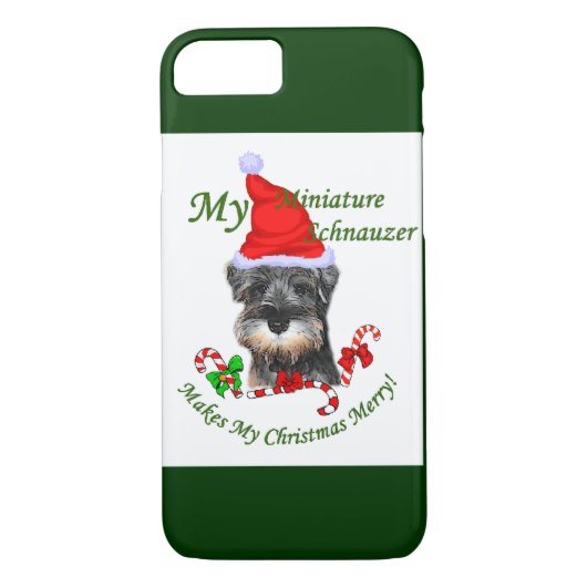 Miniatur Schnauzer Weihnachten Case-Mate iPhone Hülle (Rückseite)